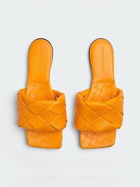 Bottega Veneta Tangerine Lido Sandals 39